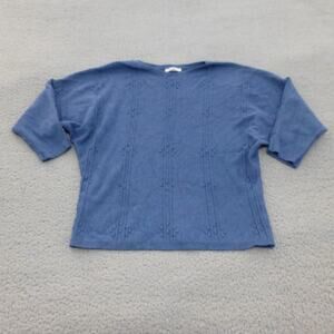 Vila Milano Sweater Womens Medium Blue Dolman Sleeve Knit